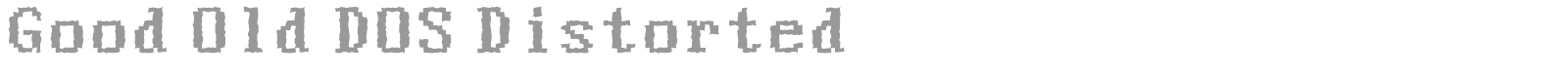 Good Old DOS font preview